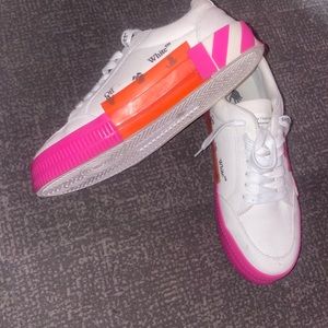 Pink off-white sneakers